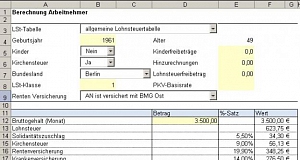 Excel-Tool: Netto-Gehaltsrechner